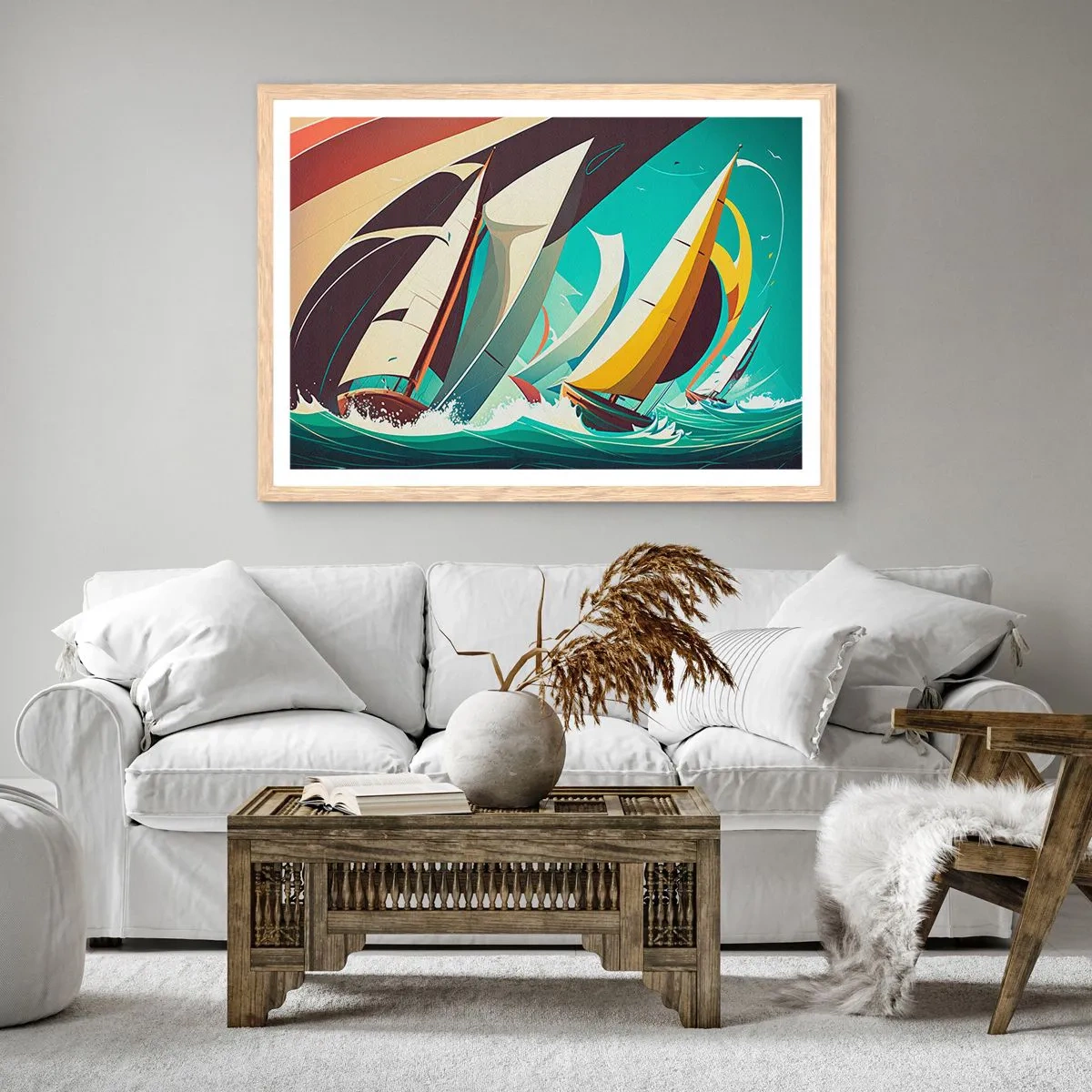 Affisch i ram av ljusek - Icke rädda för elementen - 100x70 cm