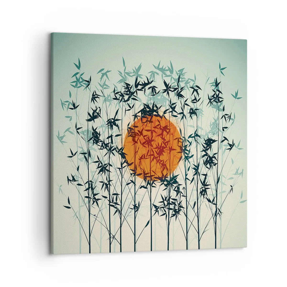 Canvastavla - Bild på duk - Japansk sol - 50x50 cm
