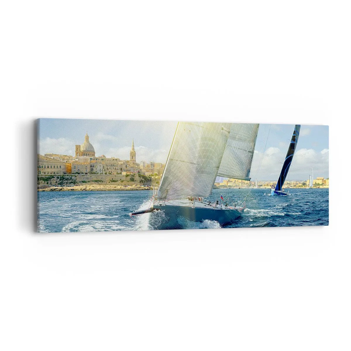 Canvastavla - Bild på duk - Dags att lämna staden - 90x30 cm