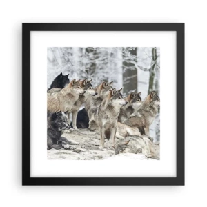 Affisch i svart ram - Familj och vänner - 30x30 cm