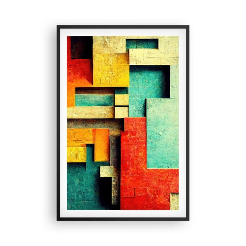 Affisch i svart ram - Festival av räta vinklar - 61x91 cm