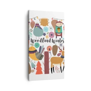 Canvastavla - Bild på duk - Sagojul i skogen - 45x80 cm