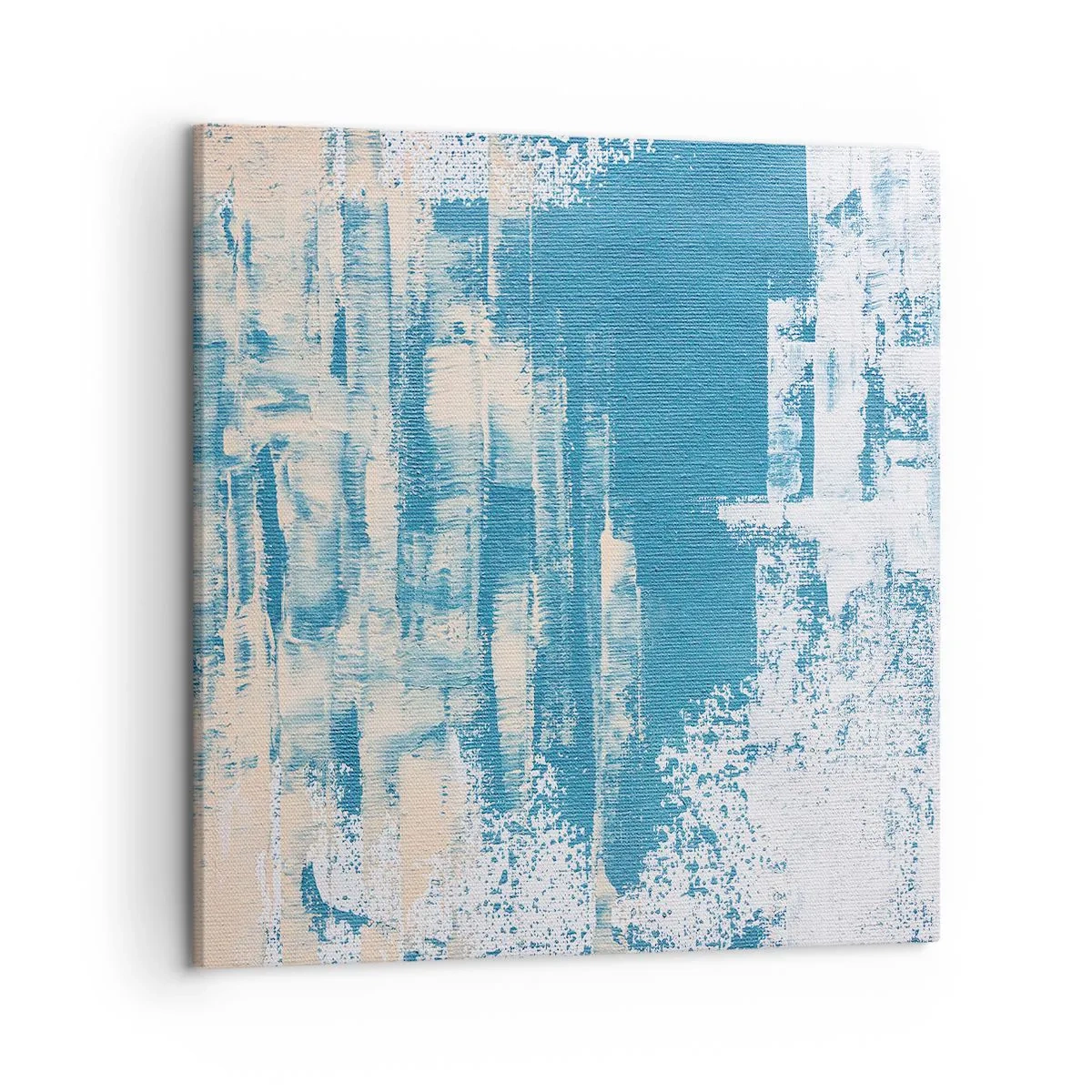 Canvastavla - Bild på duk - Genom istapp - 50x50 cm