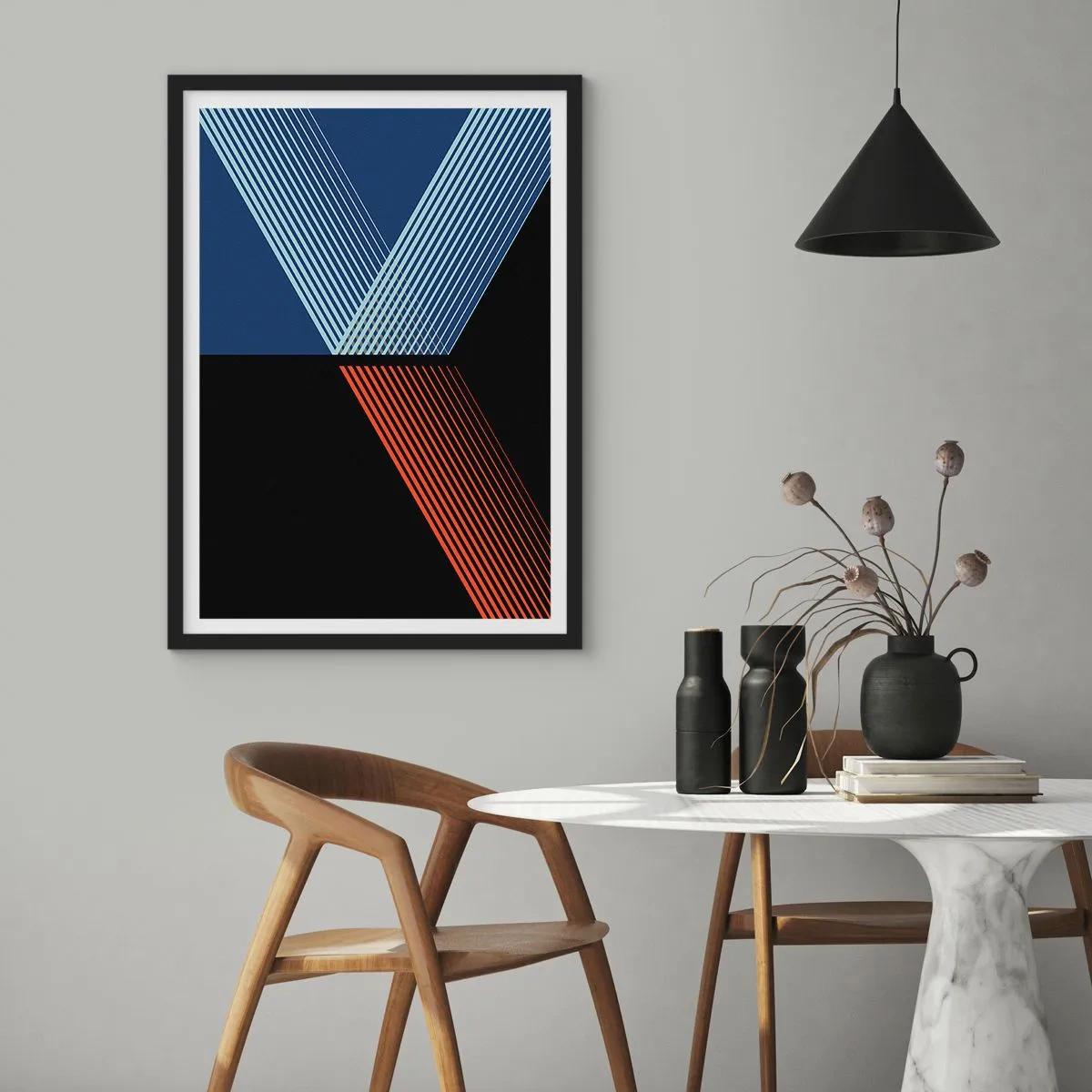 Affisch i svart ram - Enkel historia - 30x40 cm