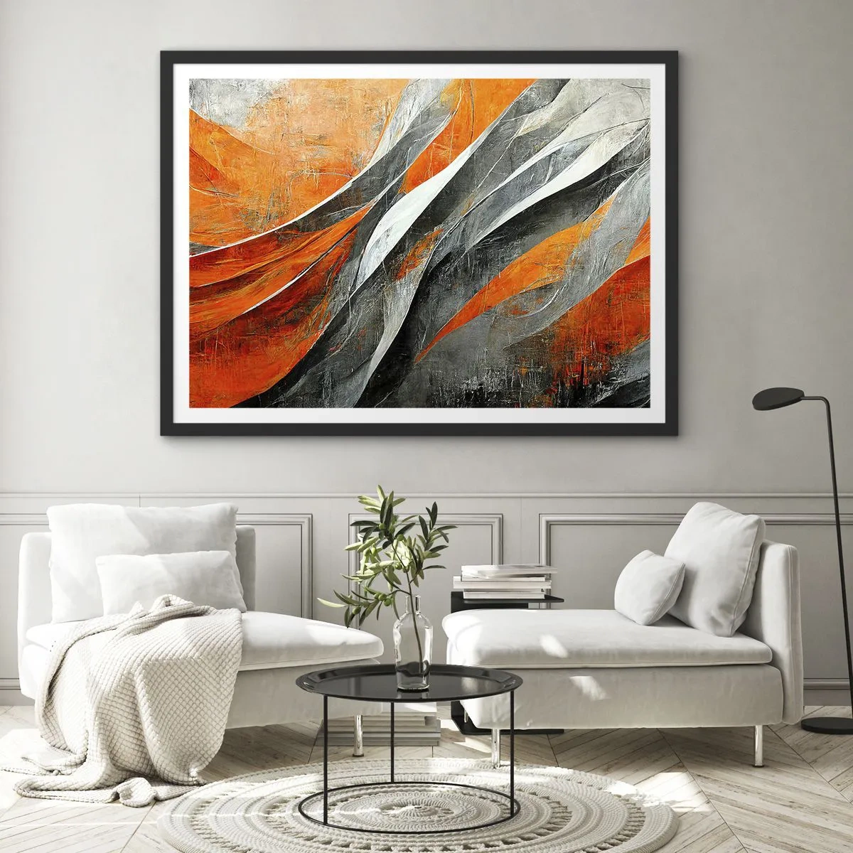 Affisch i svart ram - Värme och kyla - 91x61 cm