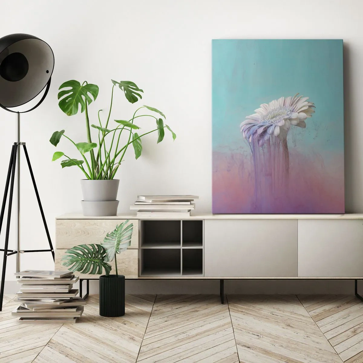 Canvastavla - Bild på duk - Blommornas undervärld - 50x70 cm