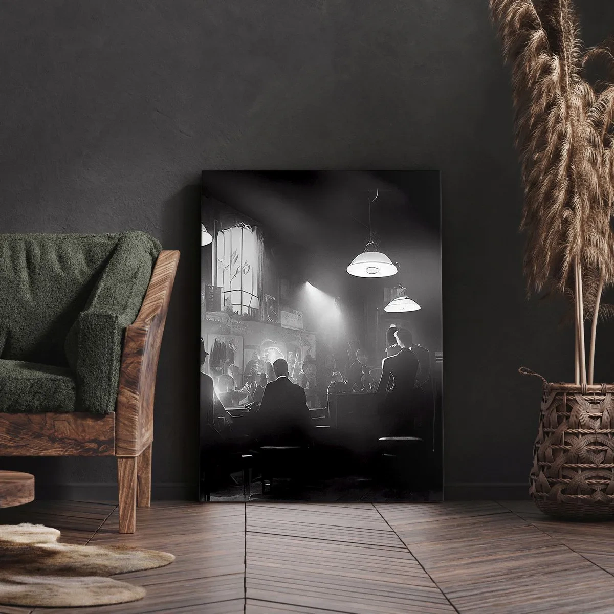 Canvastavla - Bild på duk - I en jazzig stämning - 80x120 cm