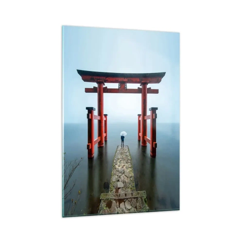 Glastavla - Bild på glas - Japansk begrundan - 80x120 cm