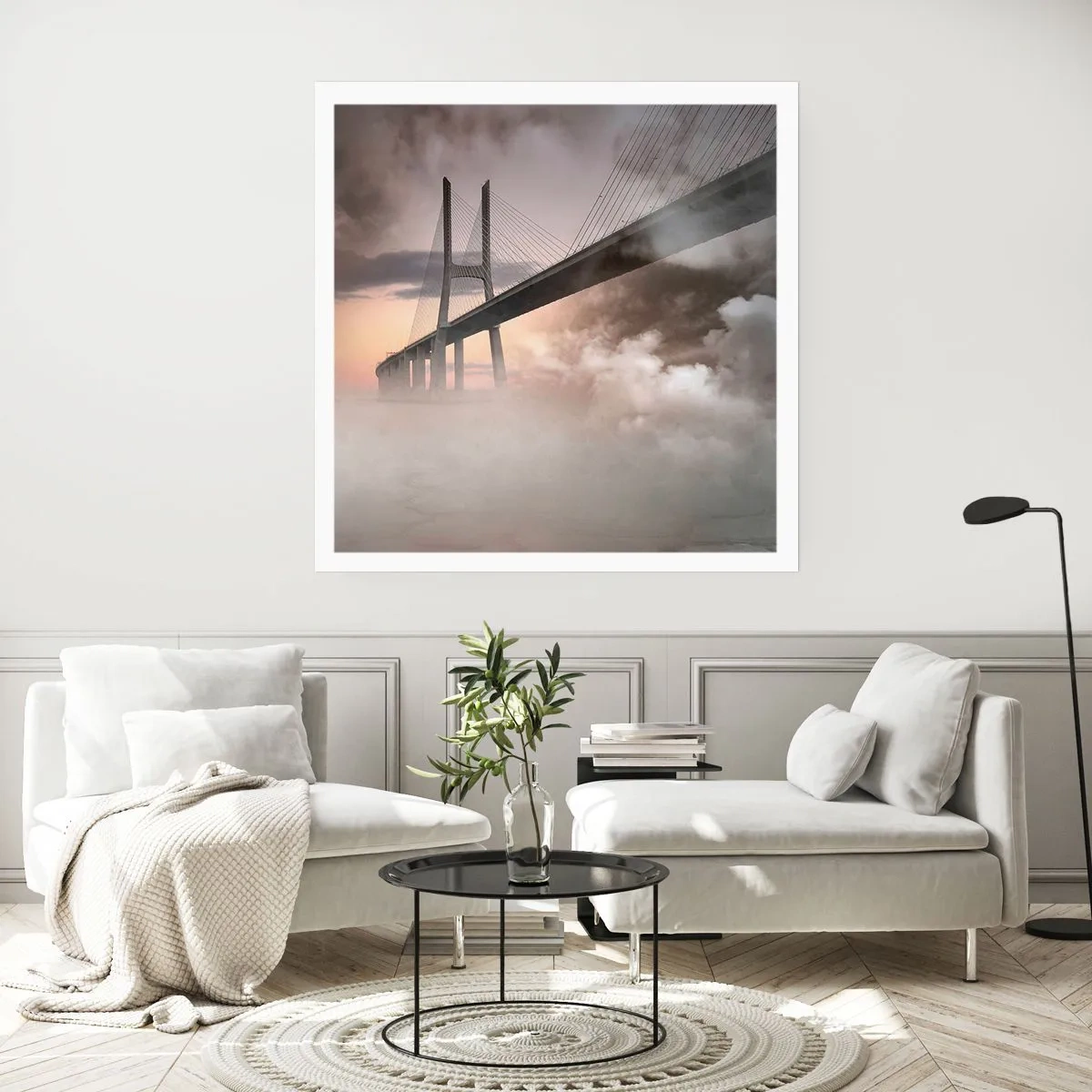 Affisch - Vid en flod som inte finns - 50x50 cm