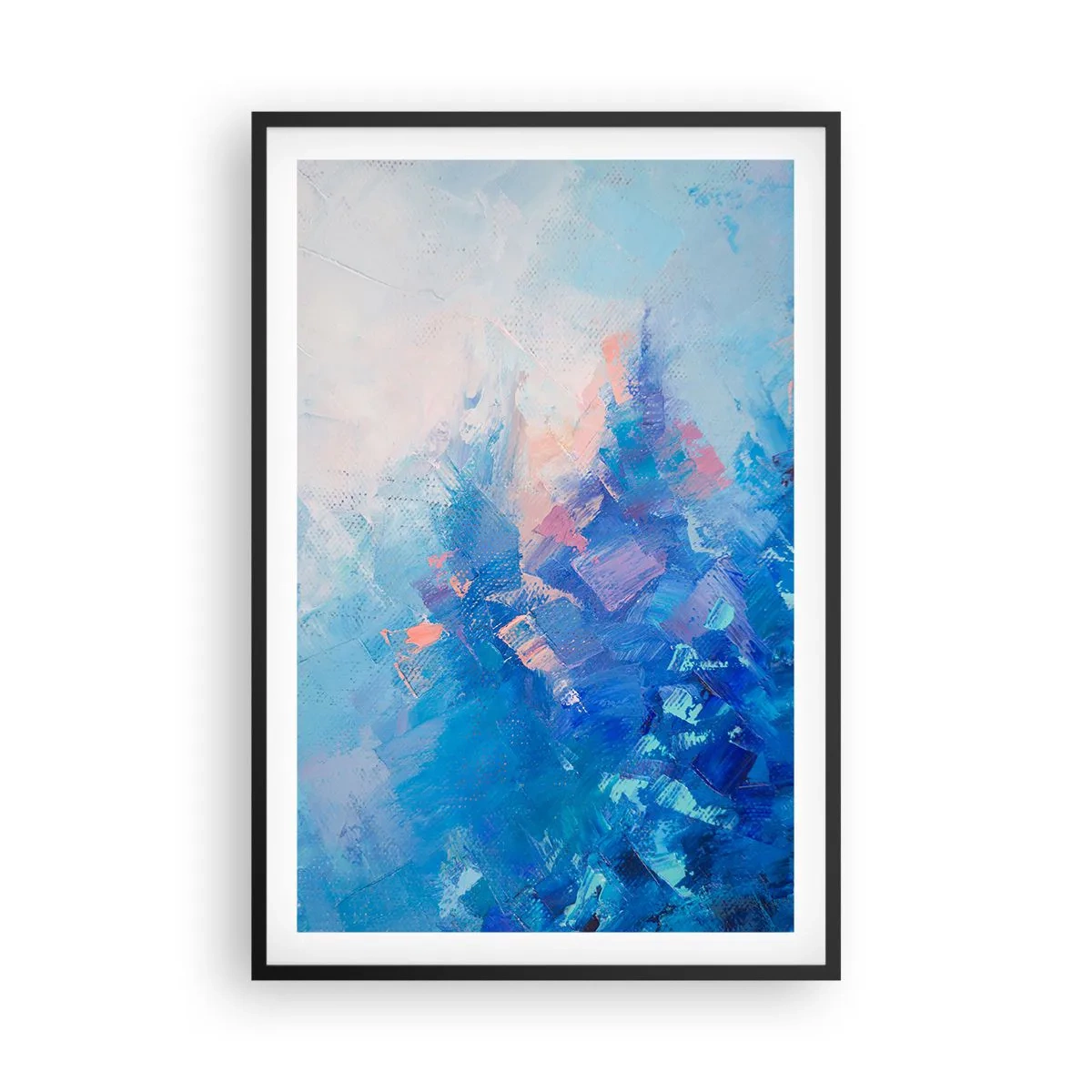 Affisch i svart ram - Vinterabstraktion - 61x91 cm