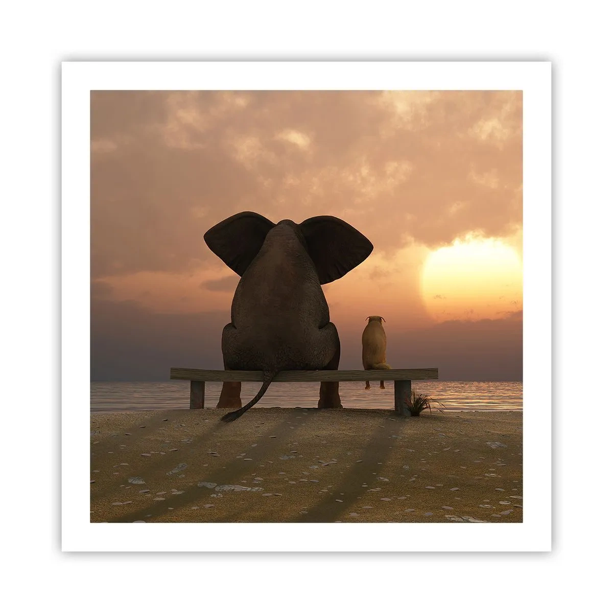 Affisch - Det är bra att vara tyst tillsammans - 60x60 cm