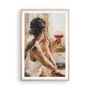 Affisch i ram av ljusek - Smaken av ett gott ögonblick - 61x91 cm