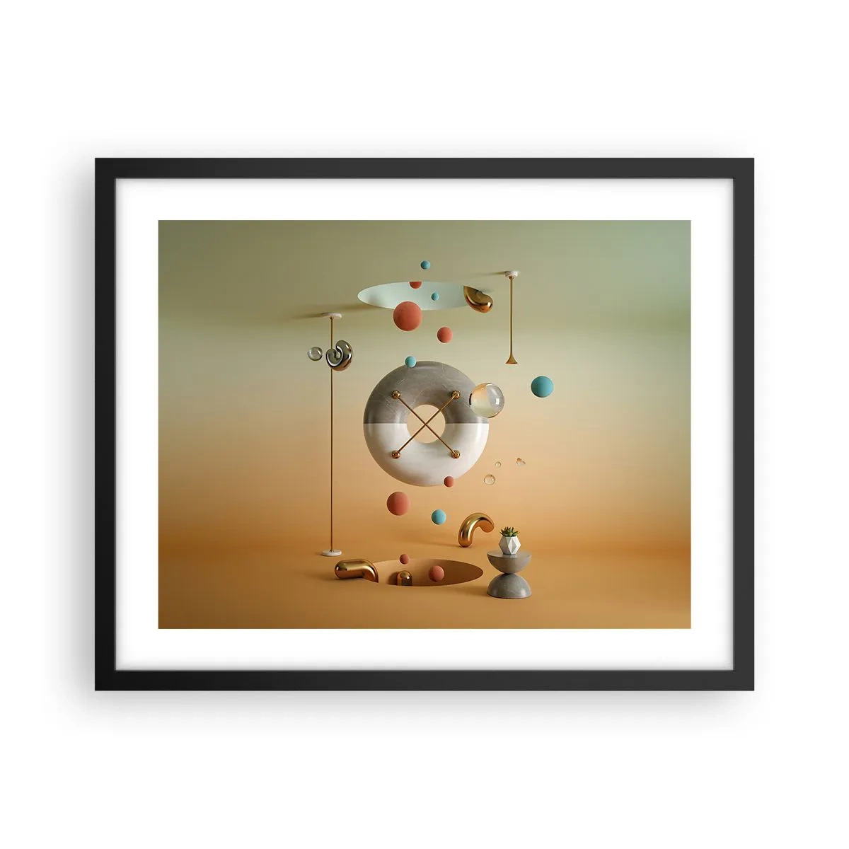 Affisch i svart ram - Vad som helst kan hända - 50x40 cm