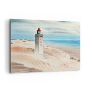 Canvastavla - Bild på duk - Tittar alltid i havet - 120x80 cm