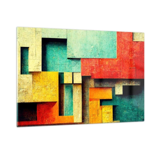 Glastavla - Bild på glas - Festival av räta vinklar - 120x80 cm