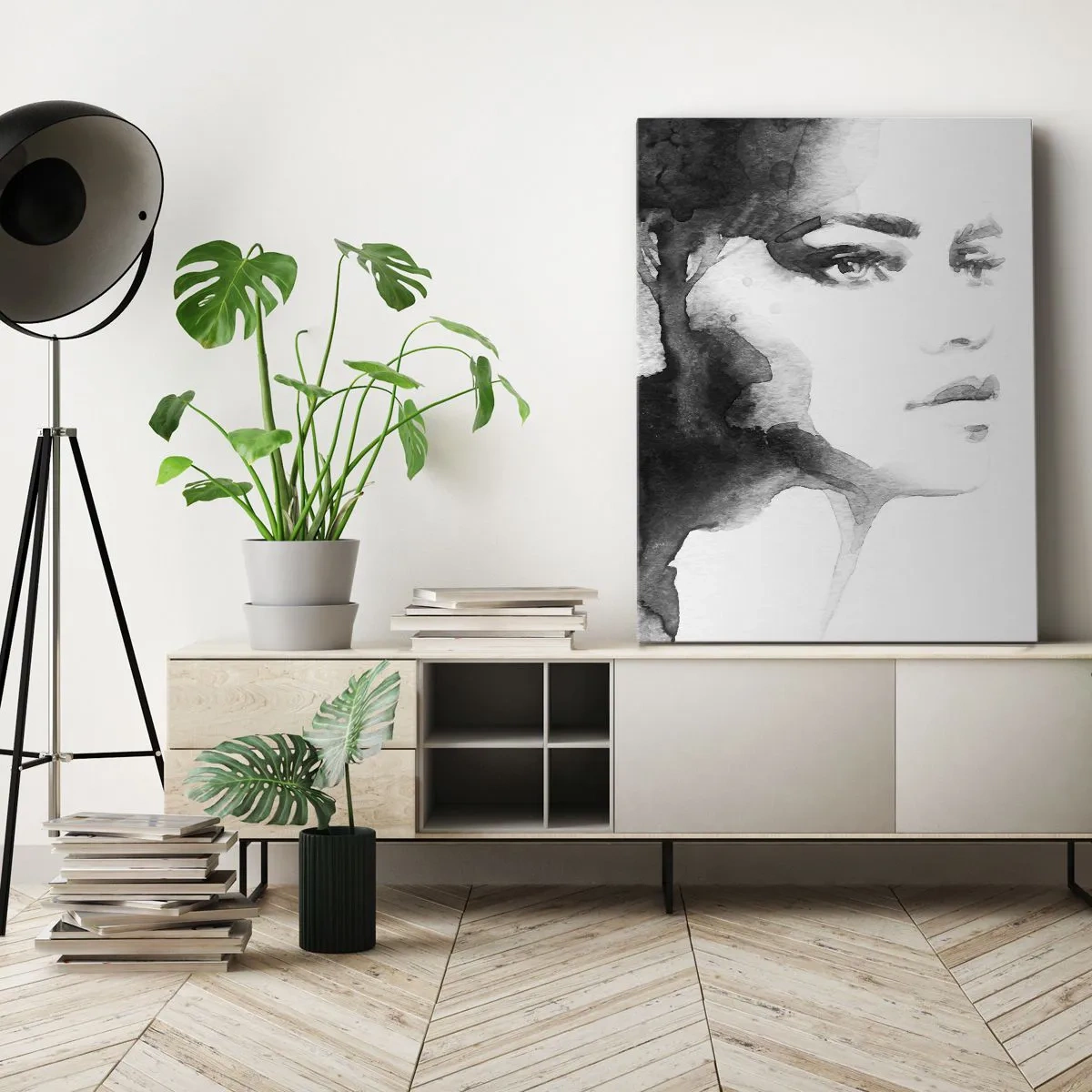 Canvastavla - Bild på duk - Skapad av hemlighet och dimma - 65x120 cm