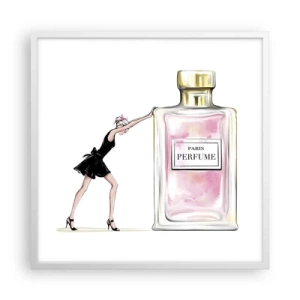 Affisch i vit ram - Kvinnlighetens kärna - 60x60 cm