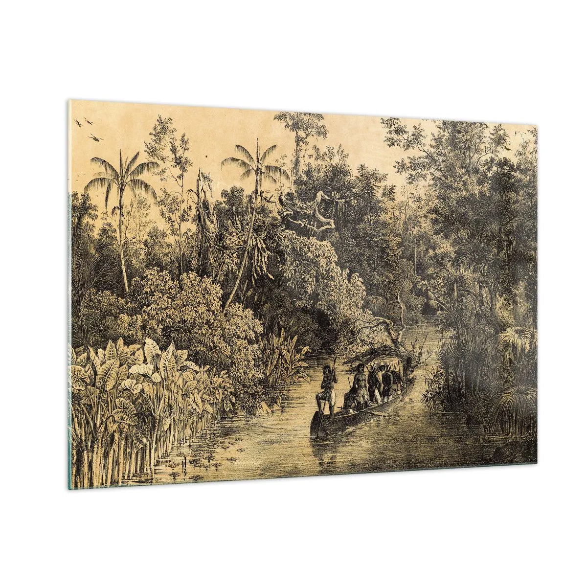 Glastavla - Bild på glas - Resa till källan - 100x70 cm