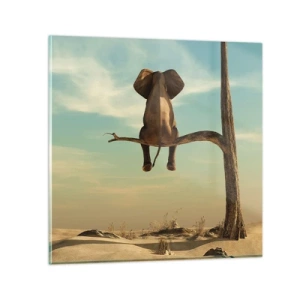 Glastavla - Bild på glas - Ny synvinkel - 70x70 cm