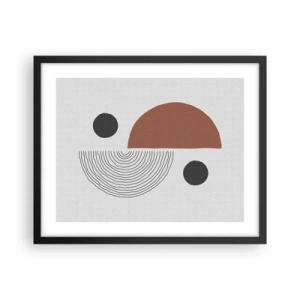 Affisch i svart ram - Hjulets perfektion - 50x40 cm