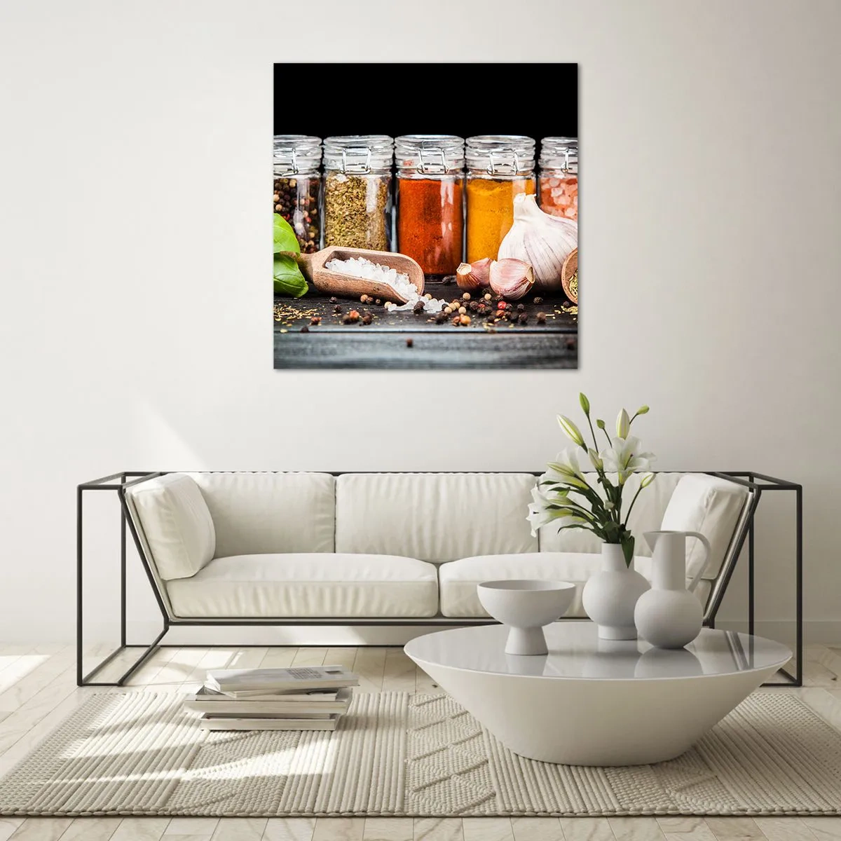 Glastavla - Bild på glas - Så att livet har smak - 70x70 cm