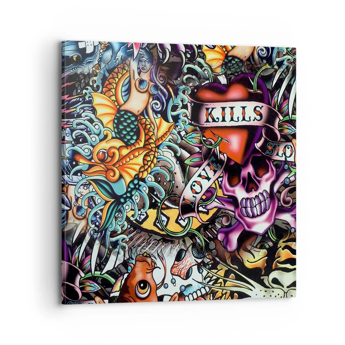 Canvastavla - Bild på duk - Tatuerarens dröm - 70x70 cm