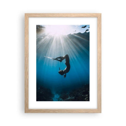 Affisch i ram av ljusek - Undervattendans - 30x40 cm