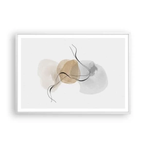 Affisch i vit ram - Luftpärlor - 100x70 cm