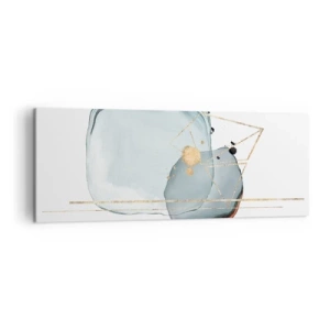Canvastavla - Bild på duk - En studie av droppar - 140x50 cm