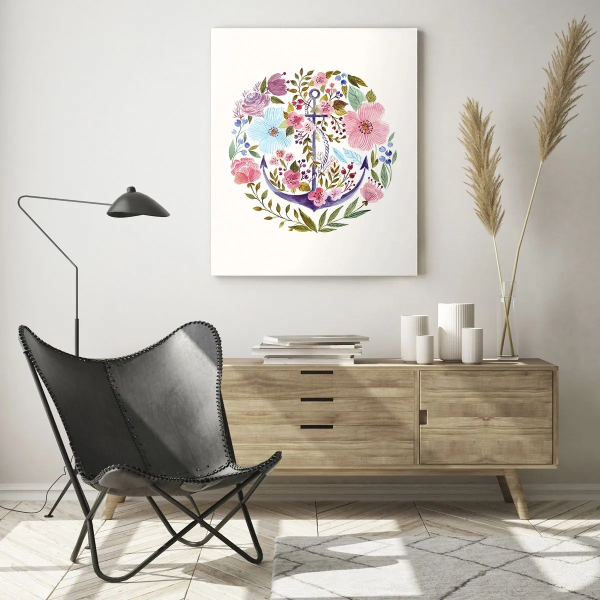 Glastavla - Bild på glas - En seglares goda sömn - 50x70 cm