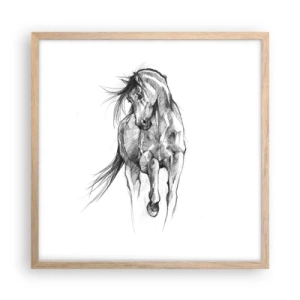 Affisch i ram av ljusek - Elegant trav - 50x50 cm