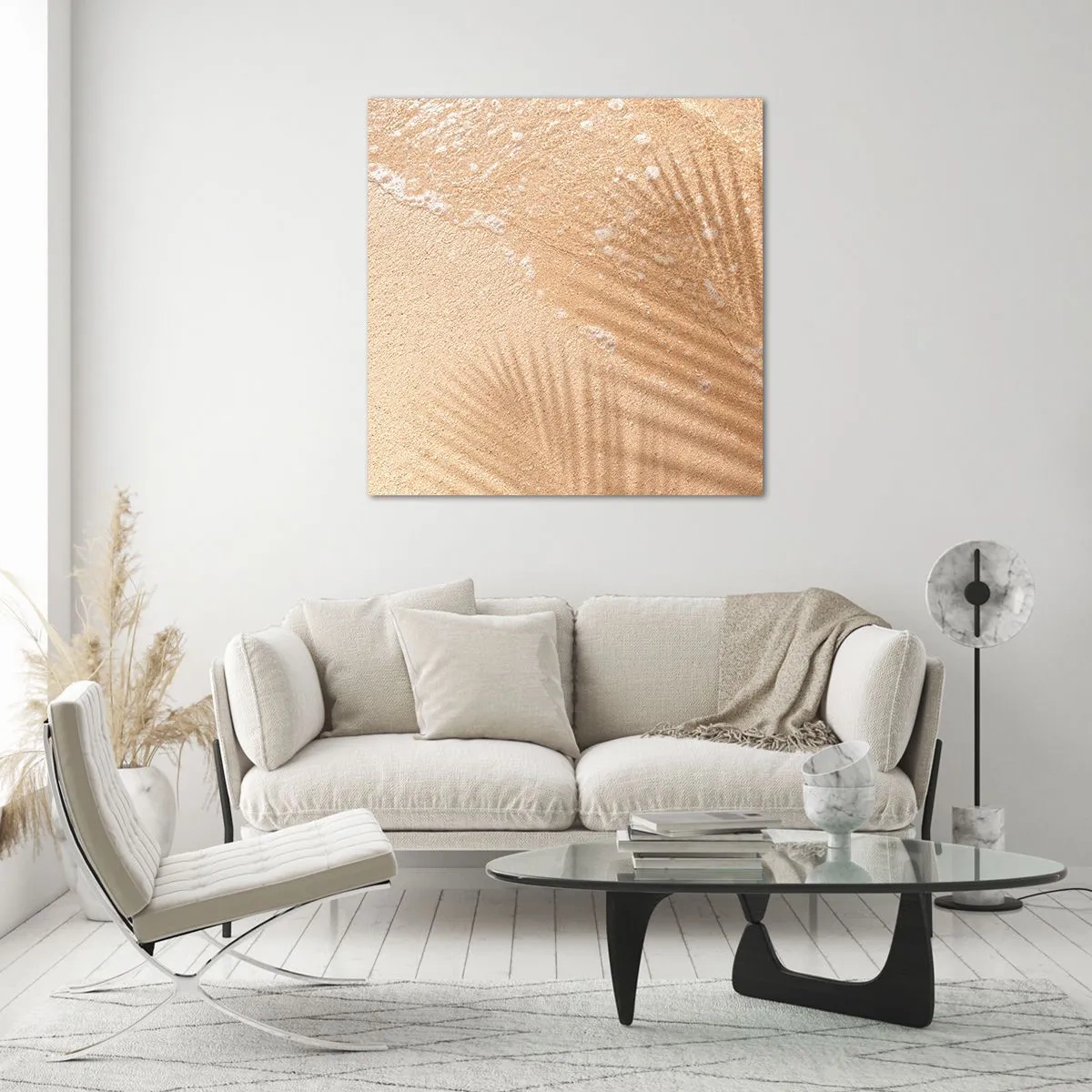 Glastavla - Bild på glas - Heta sommarens skugga - 70x70 cm