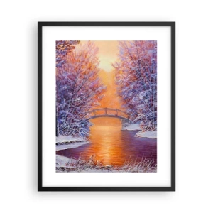 Affisch i svart ram - Låt oss mötas här - 40x50 cm