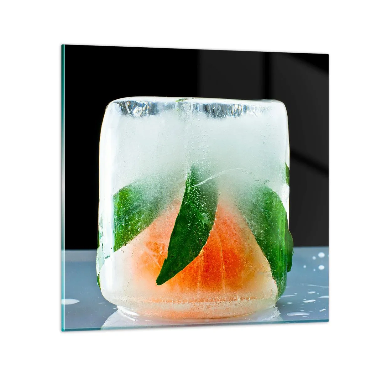 Glastavla - Bild på glas - Fräschhet och svalka - 40x40 cm