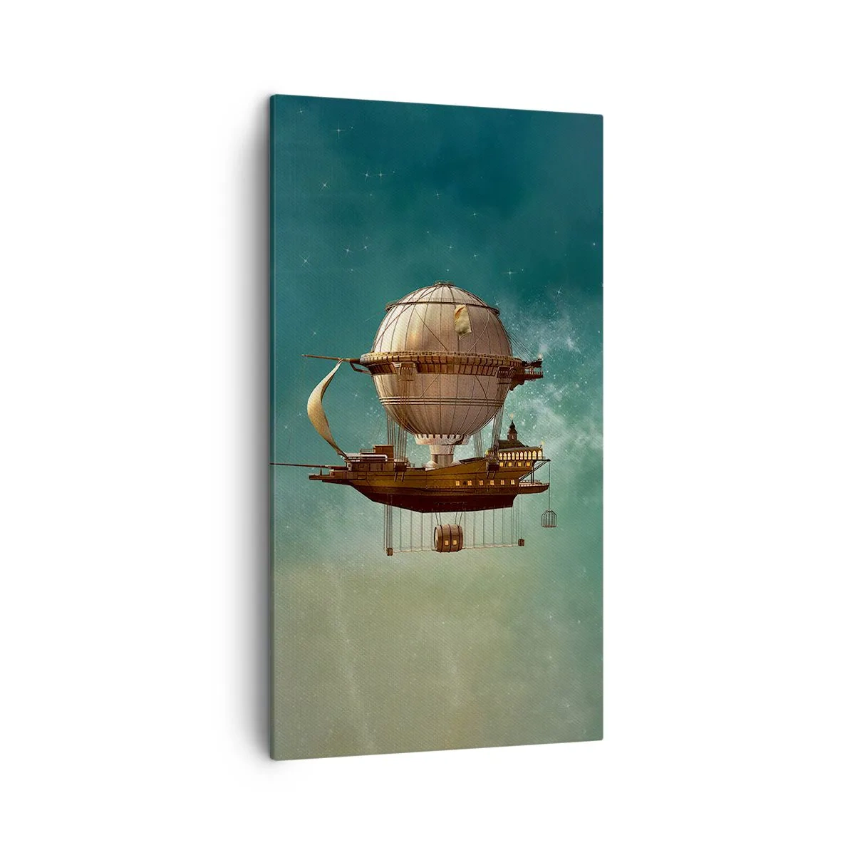 Canvastavla - Bild på duk - Jules Verne hälsar - 45x80 cm