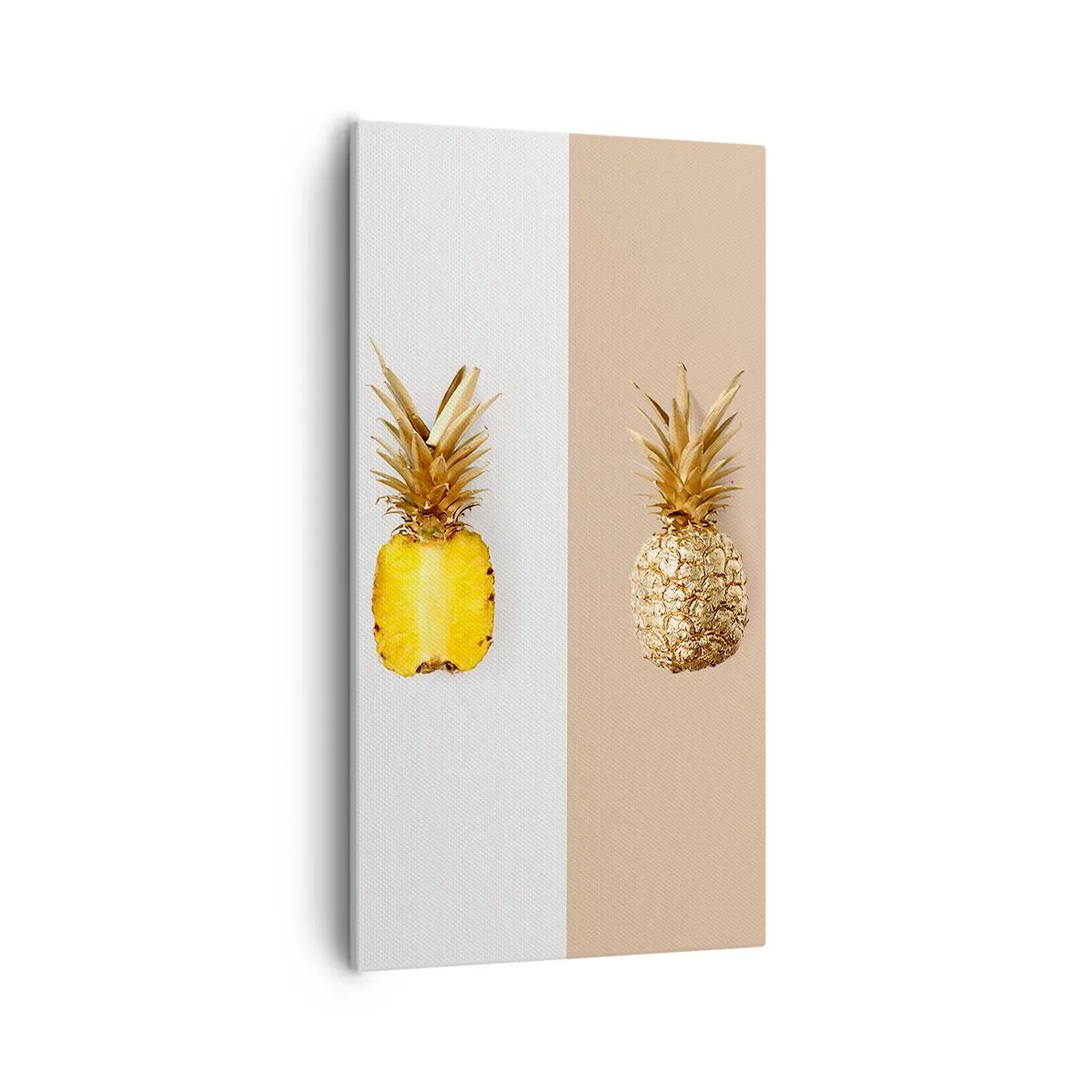 Canvastavla - Bild på duk - Ananas för oss - 55x100 cm