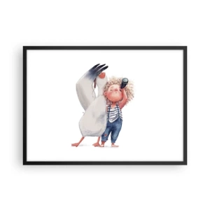 Affisch i svart ram - Stora resans plan - 70x50 cm