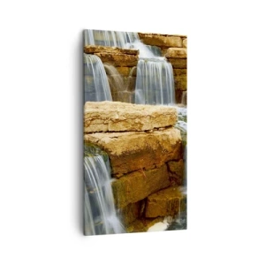 Canvastavla - Bild på duk - Trappan till himlen - 45x80 cm