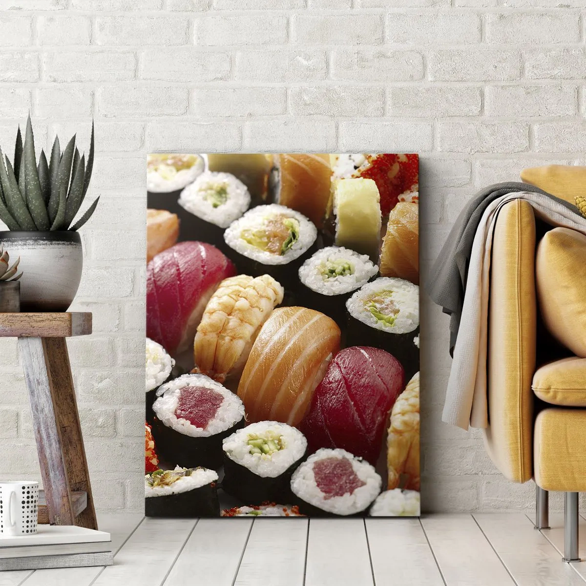 Canvastavla - Bild på duk - Asiens färger och smaker - 55x100 cm