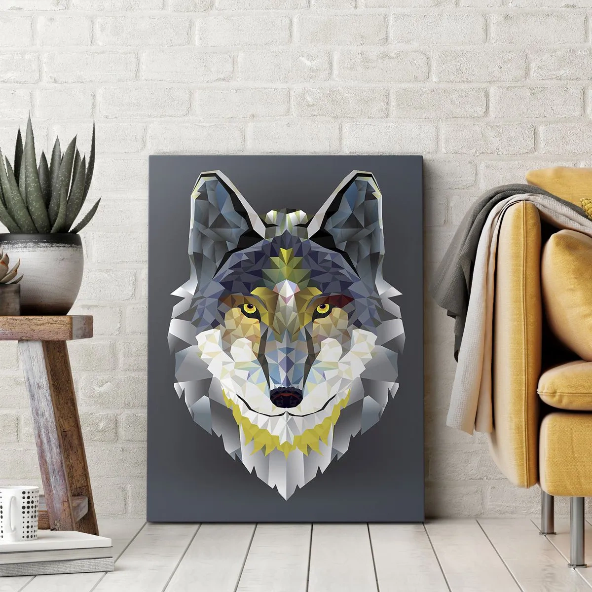 Canvastavla - Bild på duk - Vargen är här - 50x70 cm