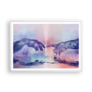 Affisch i vit ram - Den gudomliga gnistan av liv - 100x70 cm