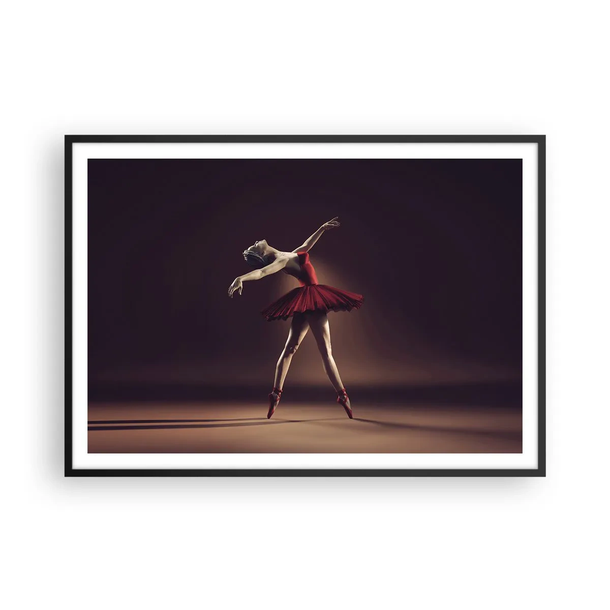 Affisch i svart ram - Prima ballerina - 100x70 cm