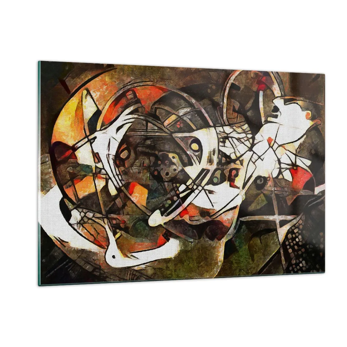 Glastavla - Bild på glas - Hör du rörelse? - 120x80 cm