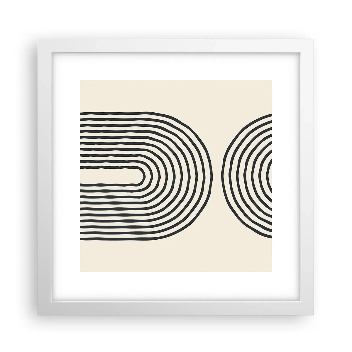 Affisch i vit ram - Om en stund... - 30x30 cm