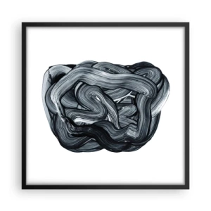Affisch i svart ram - Det är inte så enkelt - 50x50 cm