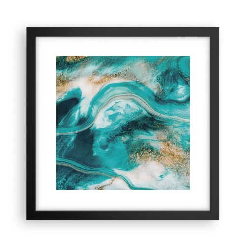 Affisch i svart ram - Guldflod - 30x30 cm