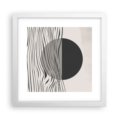 Affisch i vit ram - Halvdan komposition - 30x30 cm
