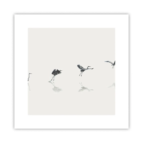 Affisch - Fyra enkla steg - 30x30 cm