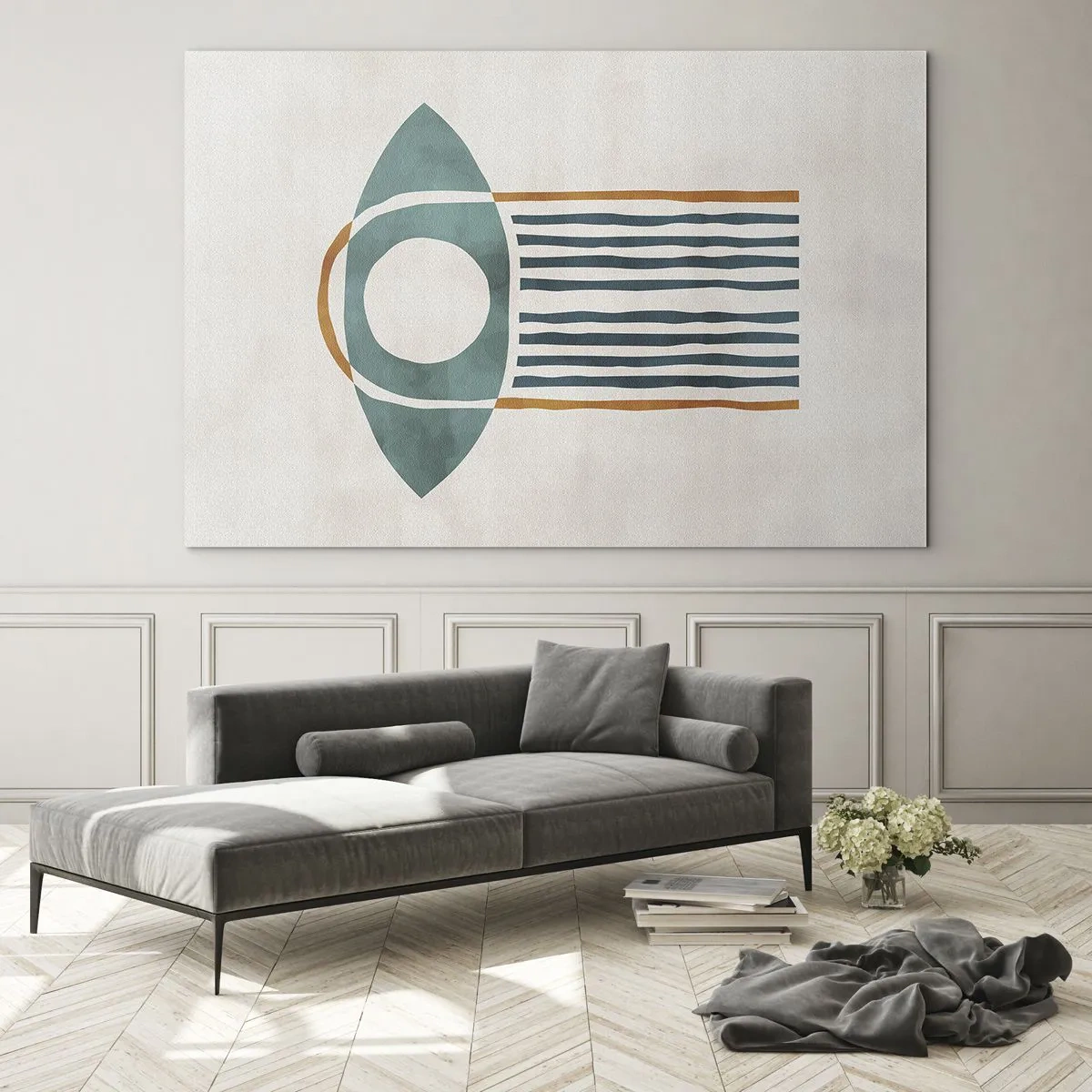 Glastavla - Bild på glas - Tecken och ritualer - 120x80 cm