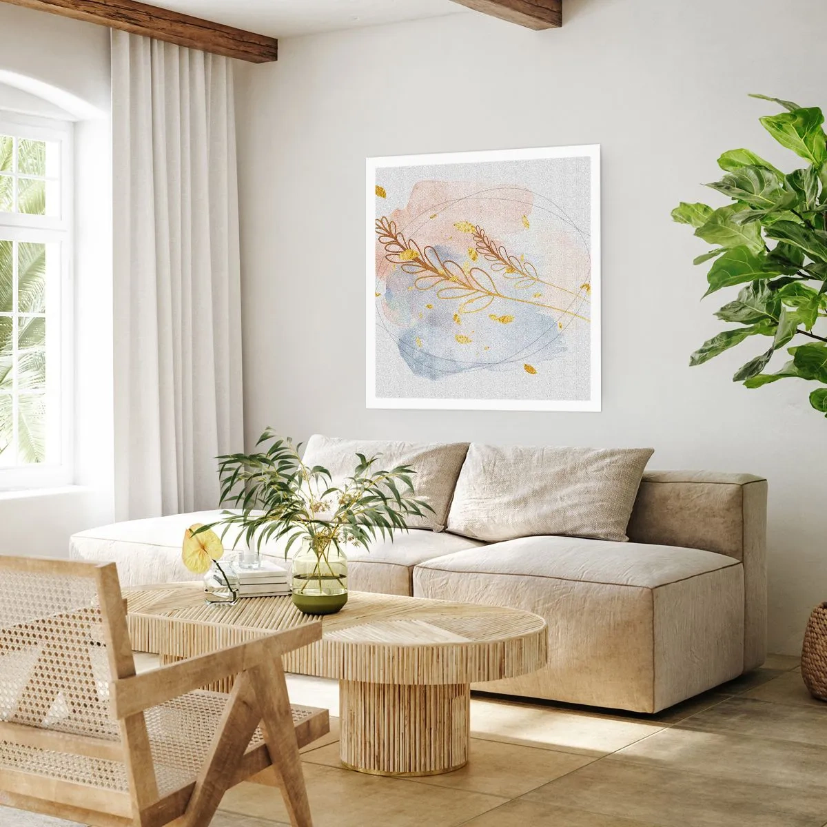 Affisch - En gyllene explosion - 60x60 cm